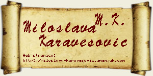 Miloslava Karavesović vizit kartica